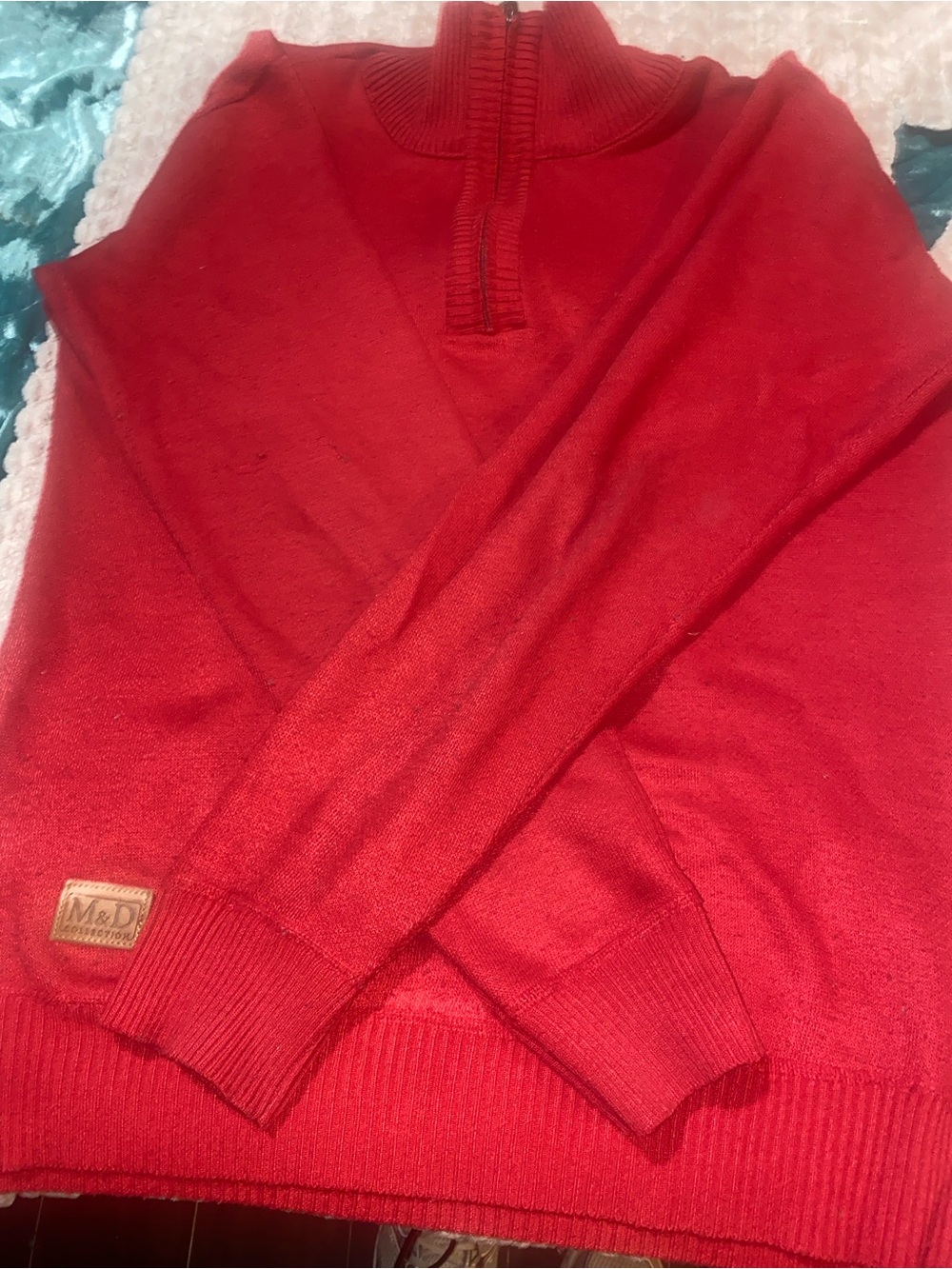 Red Half-Zip Men’s Sweater